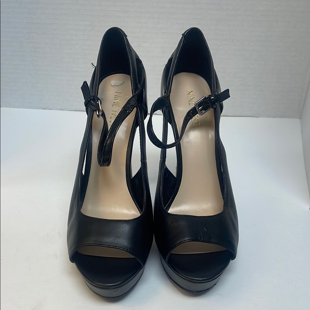 Nine West ‘DONE THAT’ Black Platform Stiletto Heels 8.5